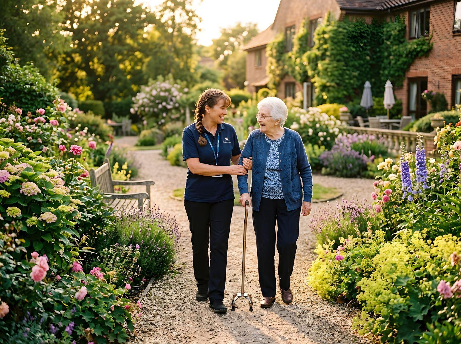 Nursing assistant completing patient documentation